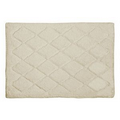 Ivory White Solid Color Bath Rug (17"x24")
